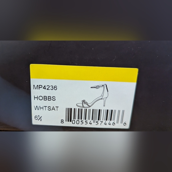 Badgley Mischka EUC Hobbs BRIDE BRIDAL WEDDING PROM Sandals Bridesmaid w/box - Picture 2 of 5